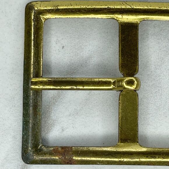 Gold Tone Rectangle Simple Basic Belt Buckle - Picture 6 of 6